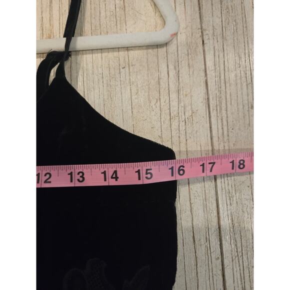 Sandro Paris Women's Black Velvet Floral Embroidered Long Dress 38 NWT - Picture 14 of 14